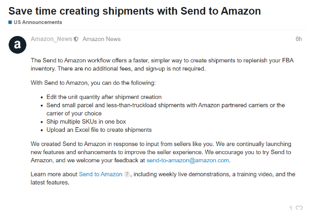 亞馬遜FBA賣家想在創(chuàng)建發(fā)貨上省時間,來看看亞馬遜新推功能吧